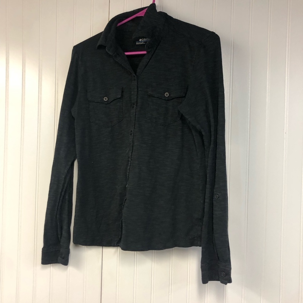 Columbia Women's Black Long Sleeve Button Down XS